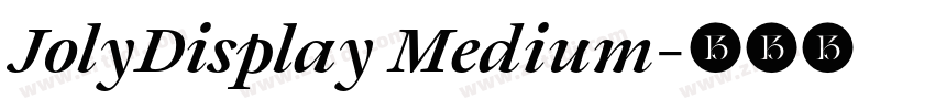 JolyDisplay Medium字体转换
